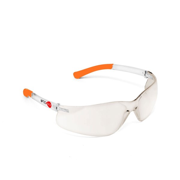 Optic Max I/O Shaded Safety Glasses, Wraparound, Polycarbonate Lens 100RT/IO